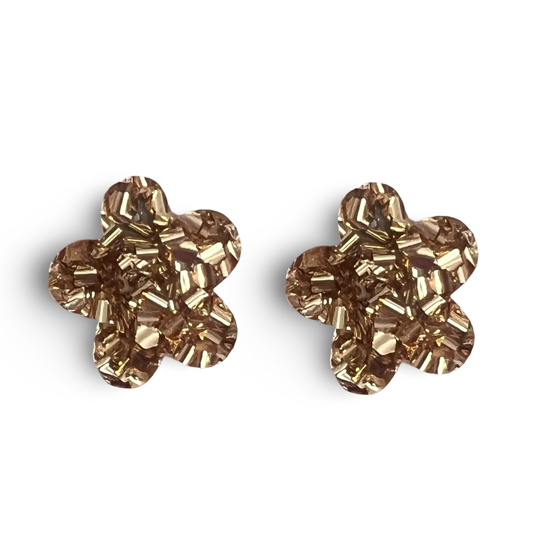 Gold Flower Studs