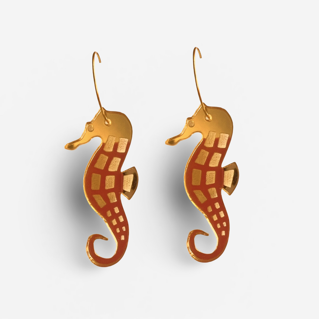 Golden seahorses