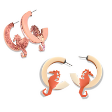 Load image into Gallery viewer, Reversible Seahorse hoops